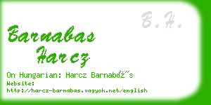 barnabas harcz business card